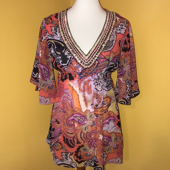 🌴 Mix Nouveau paisley cover up - Picture 1 of 5